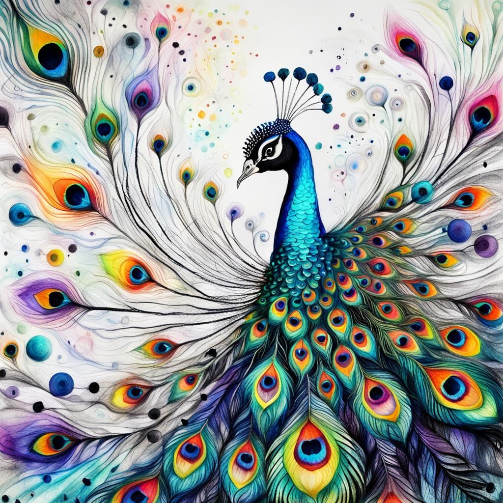 Rainbow Peacock in Iridescent Light