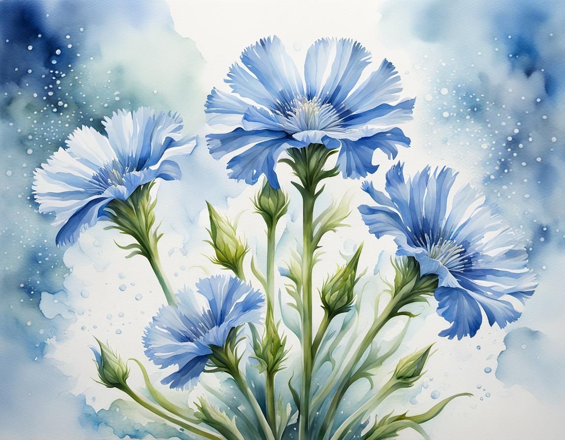 Chicory flowers ...
