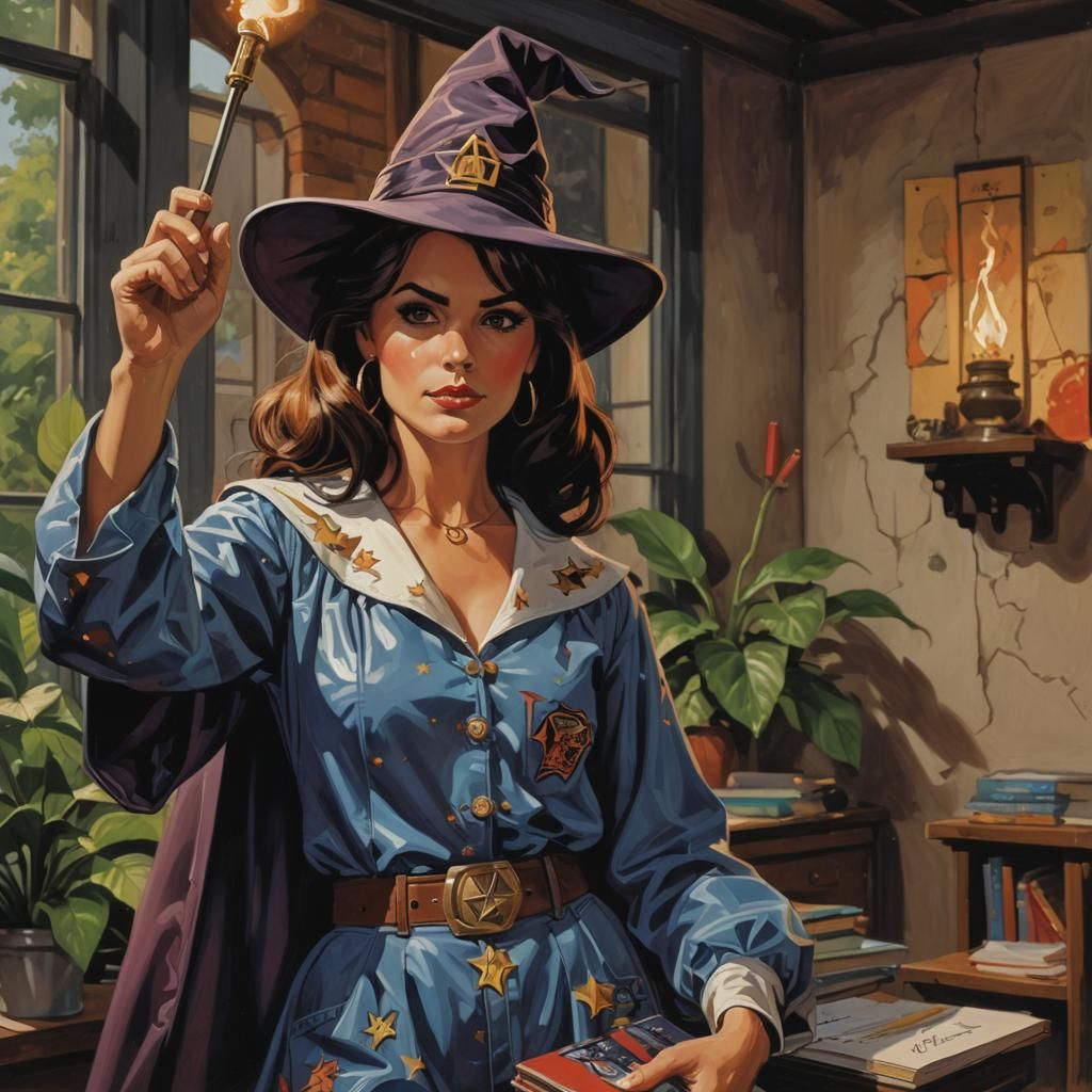 Wizard Back to School in Comic Book Style