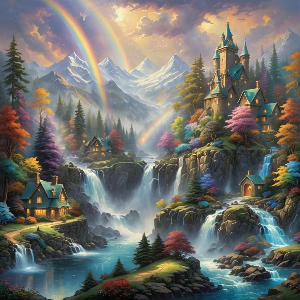 Melting Rainbow in Ethereal Fantasy Style