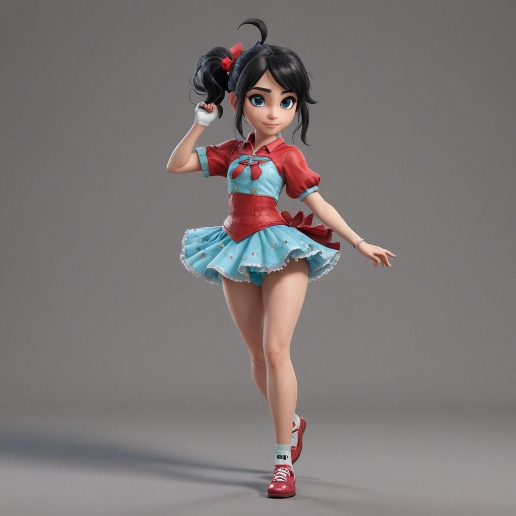 Vanellope von Schweetz: 3D Anime Art by Pixar