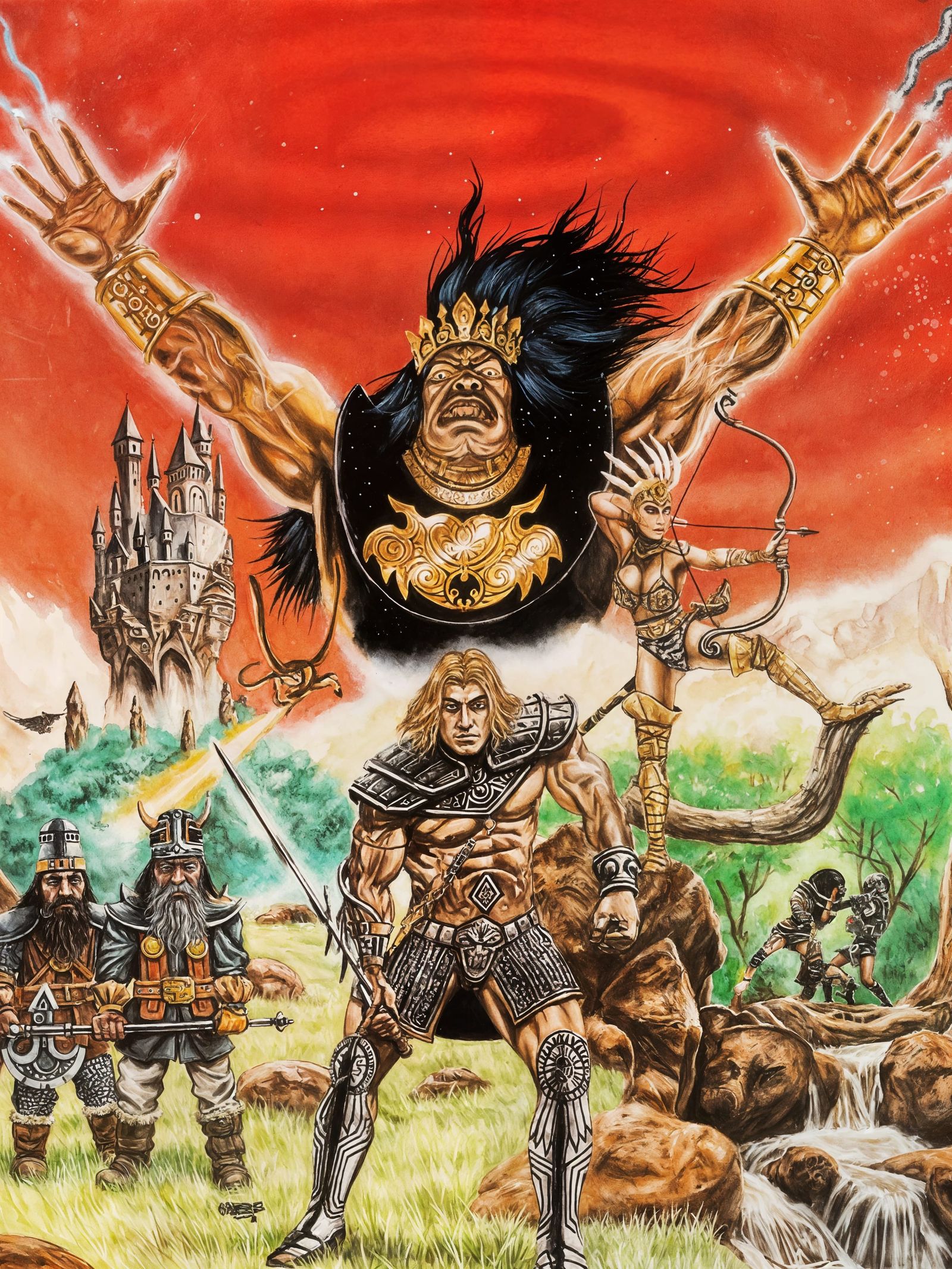 Epic Fantasy Warrior in Ancient Armor