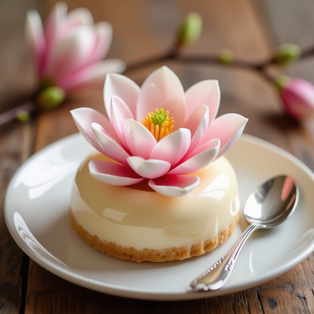 Magnolia Dessert with Spoon
