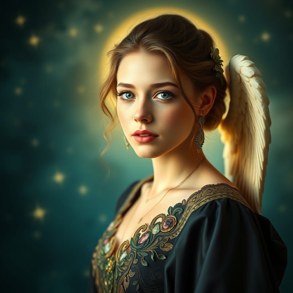 Ethereal Goddess Among Nature's Splendor