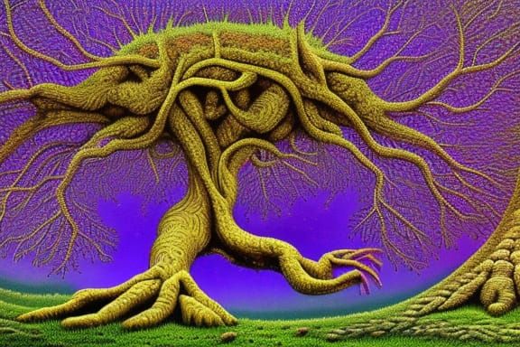 Surreal Brain Tree Fantasy Art