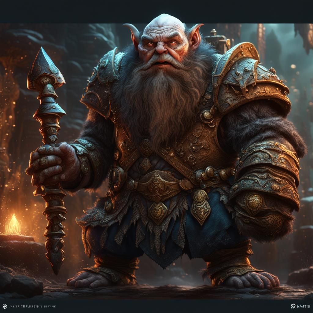Deep One Dwarf Berserker: Fantasy Concept Art