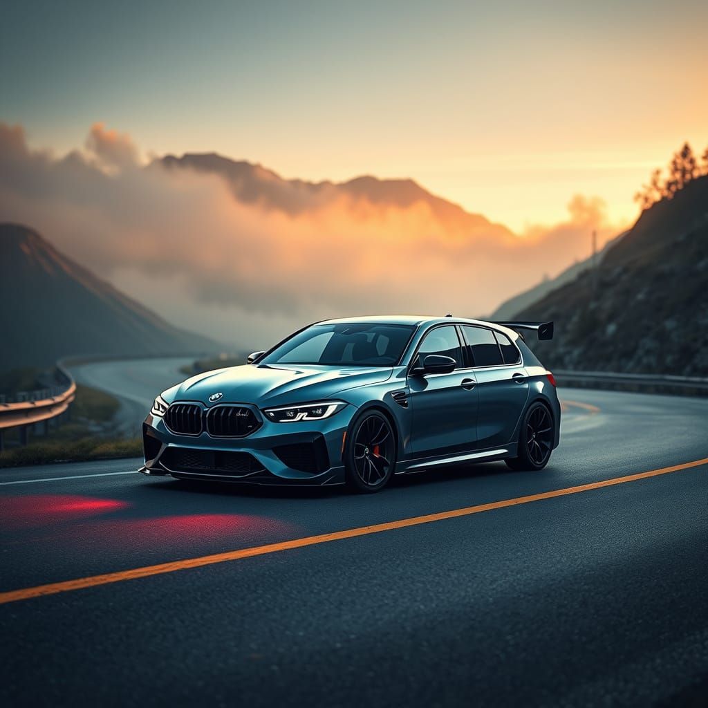 BMW M3 G80 Meets Volkswagen Golf 8 R in Futuristic, Neon-Lit...