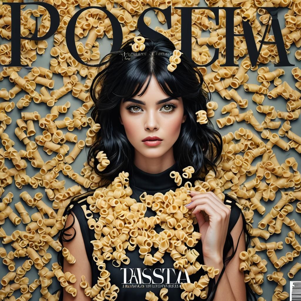 Pasta Fashion Model Magazine Cover