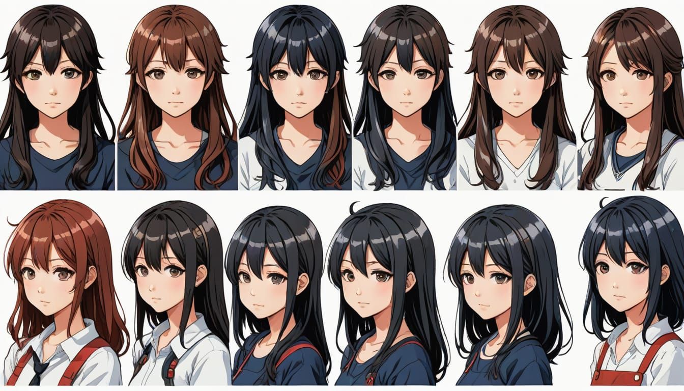 Anime Hair Styles in Vibrant Colors