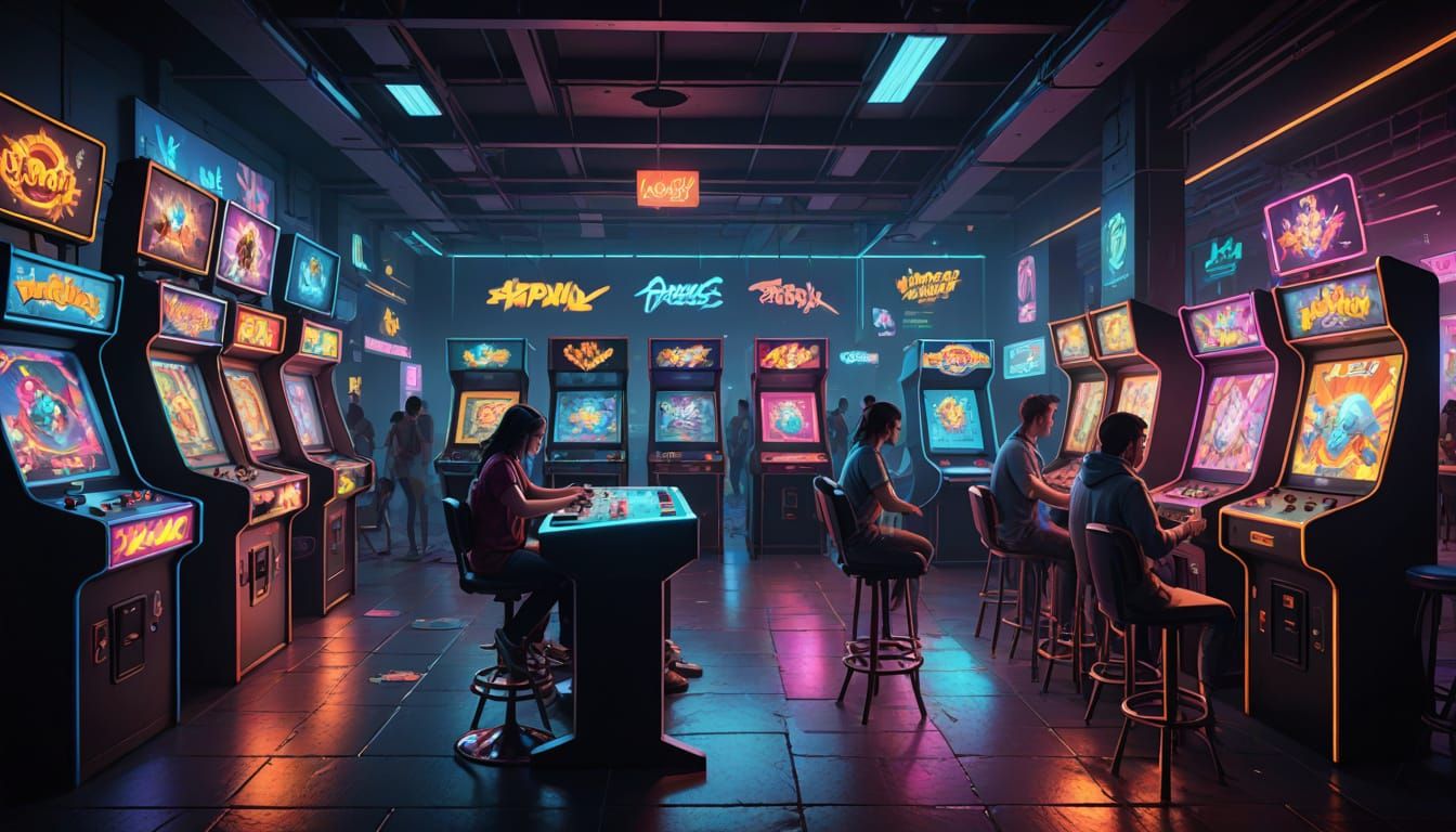 Neon Arcade Glows with Cyberpunk Energy