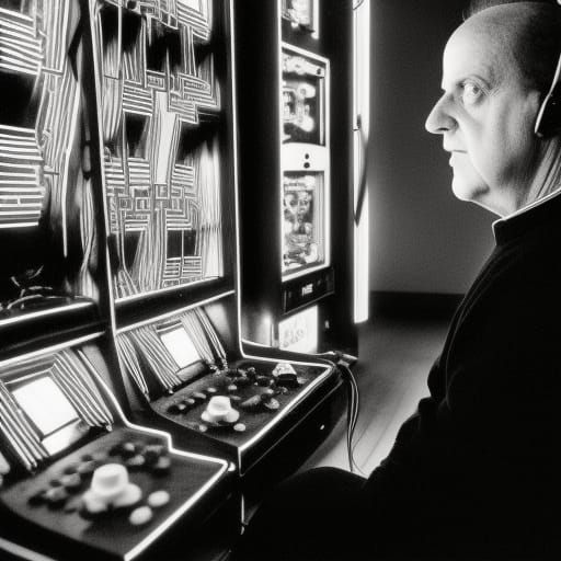 McLuhan and Monk Meditating Inside Tetris Machine