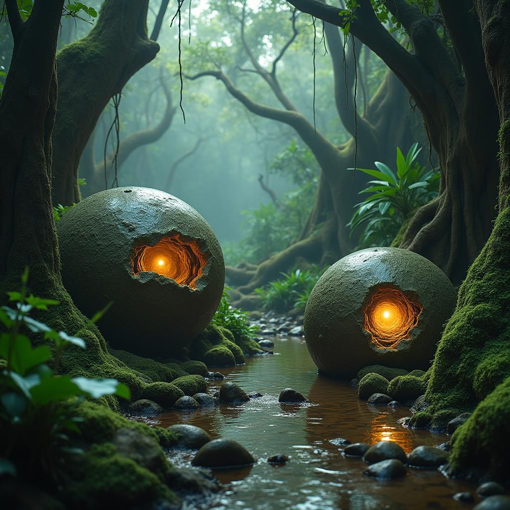 Mysterious Stone Spheres in Costa Rican Jungle