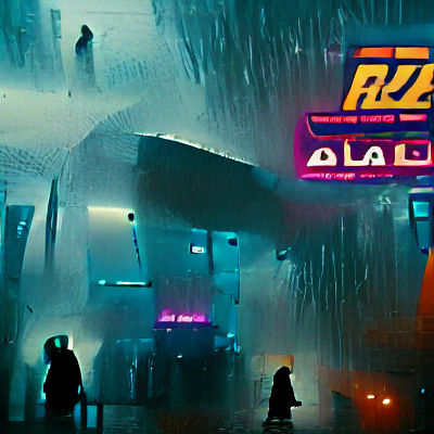 Cyberpunk Cityscape at Night