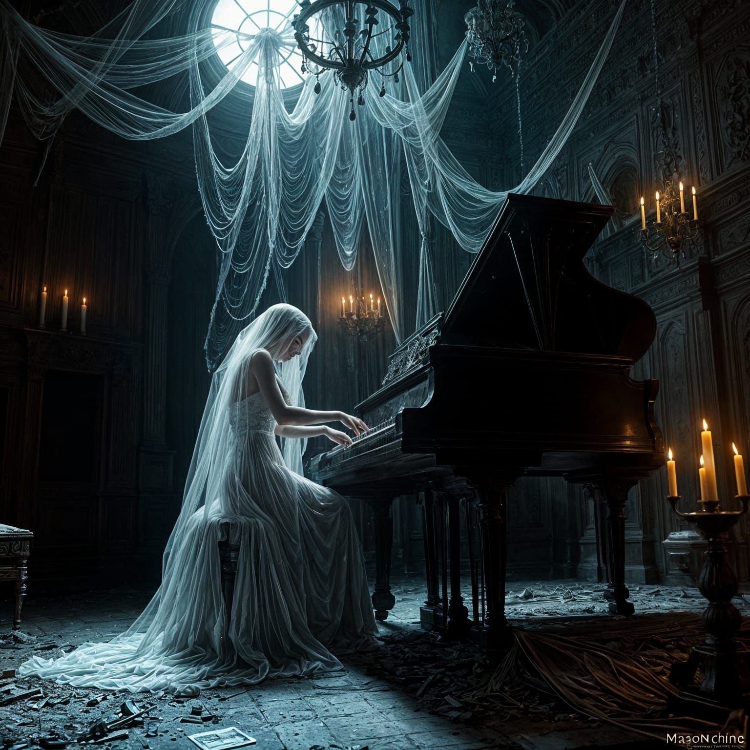 Eerie Ghost Pianist in Abandoned Music Room