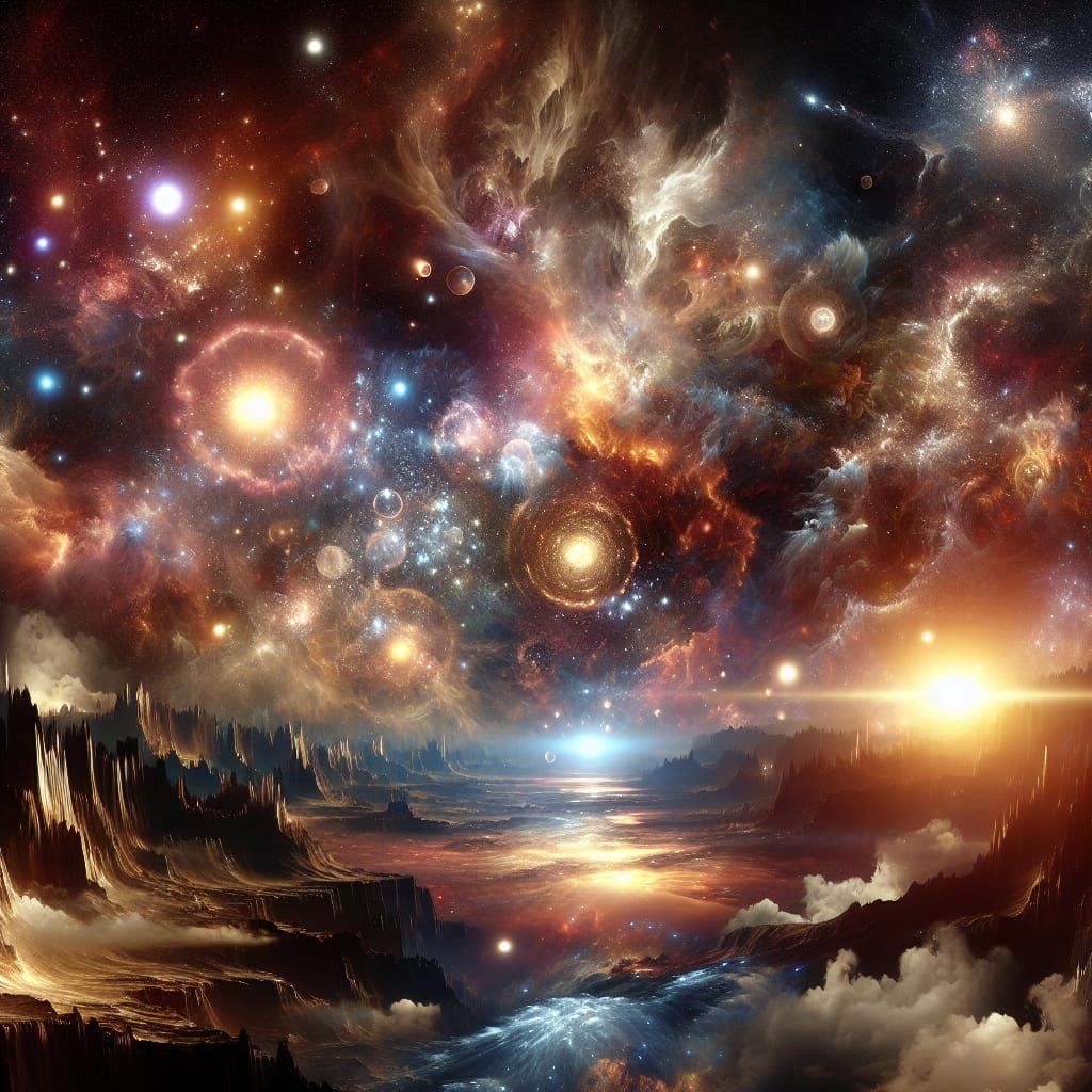 Spectacular Universe Birth: A Digital Matte Painting
