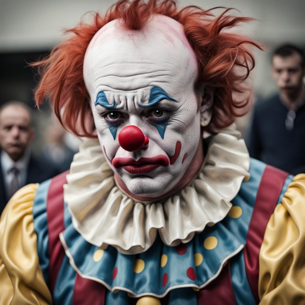Classic Sad Clown Portrait