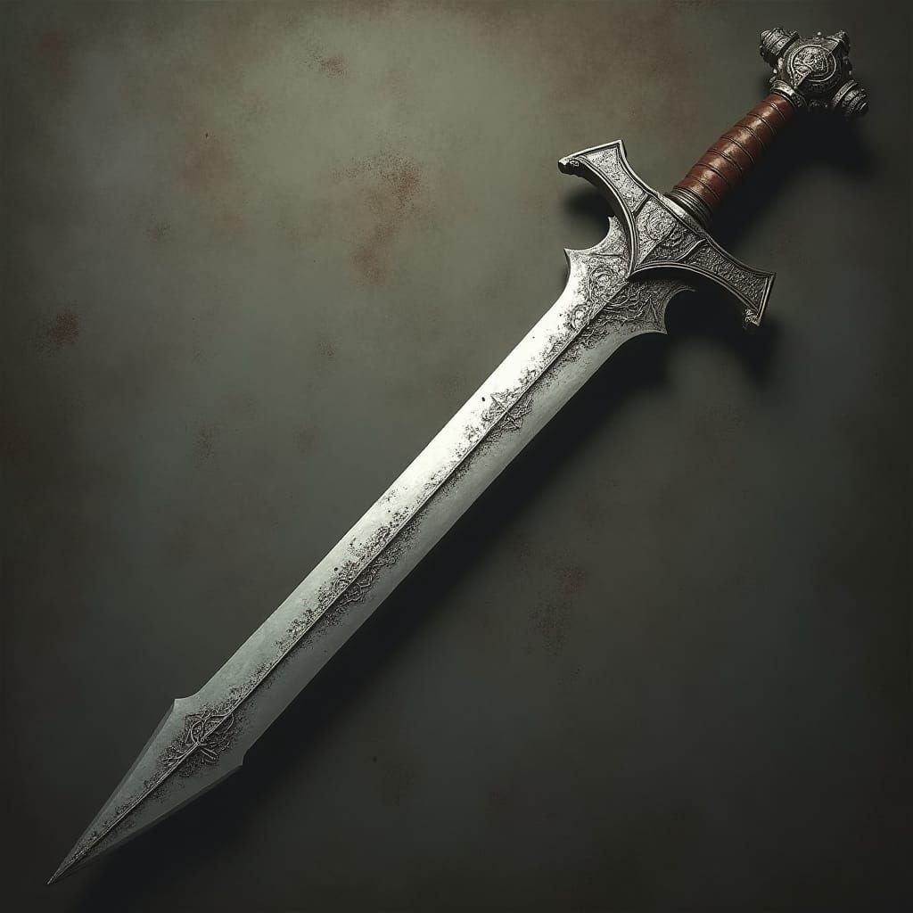 Etched Longsword: Medieval Still Life in Classical Realism