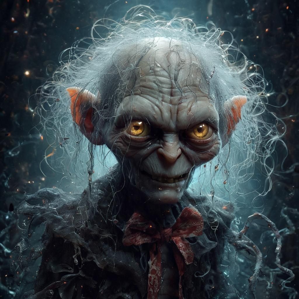 Gollum Portrait Generated by AI