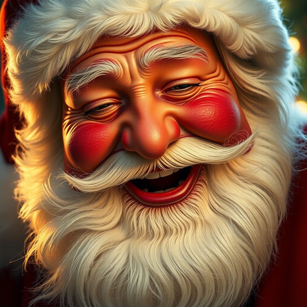 Vintage Santa Claus with Warm, Twinkling Smile