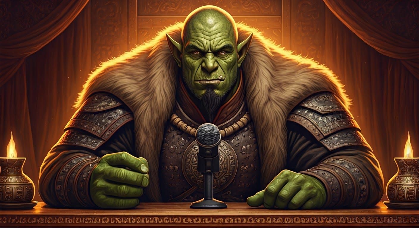 Orc Joe Rogan as Genghis Khan: Comic Book Art