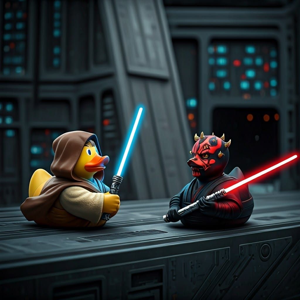 Jedi Duck vs Darth Maul: Star Wars Rubber Duckies