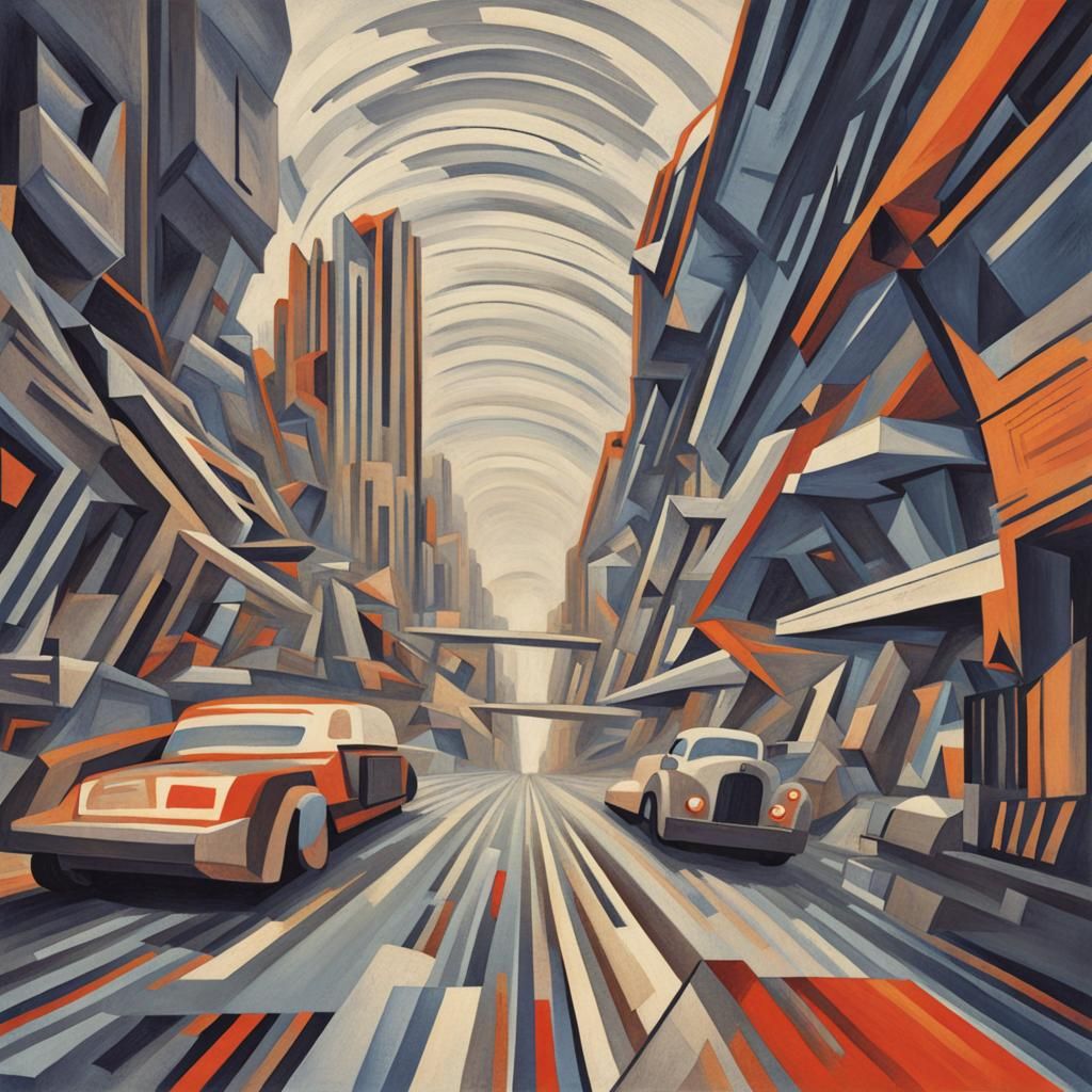 Futurism Movement Inspired AI Art