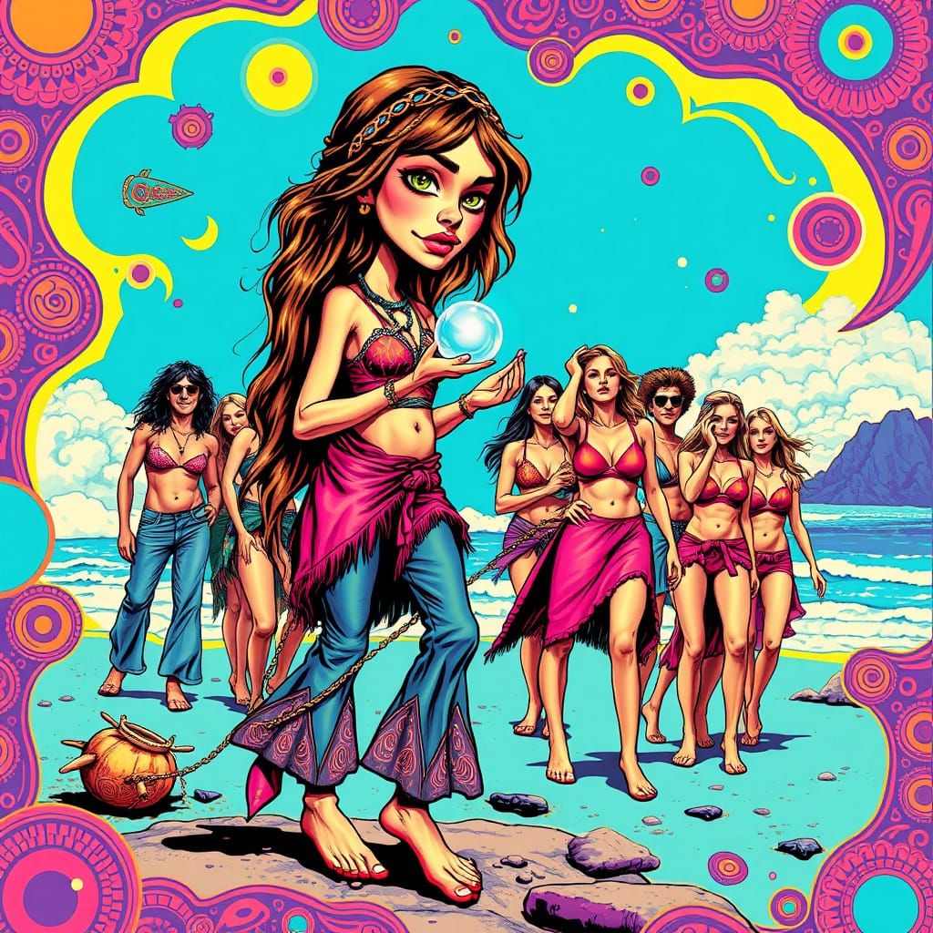 Groovy Gypsy Goddess in Psychedelic Paisley
