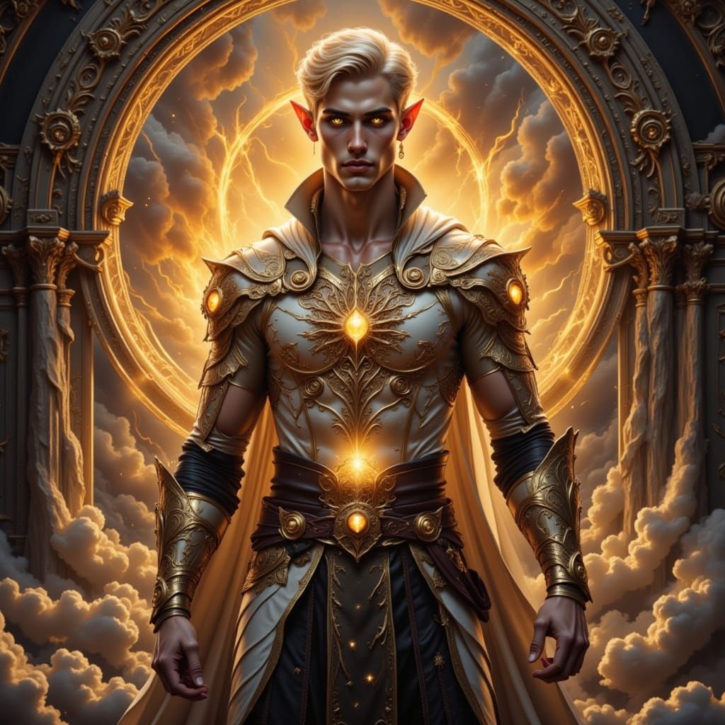 Handsome Elf of the High Faye: Digital Fantasy Art