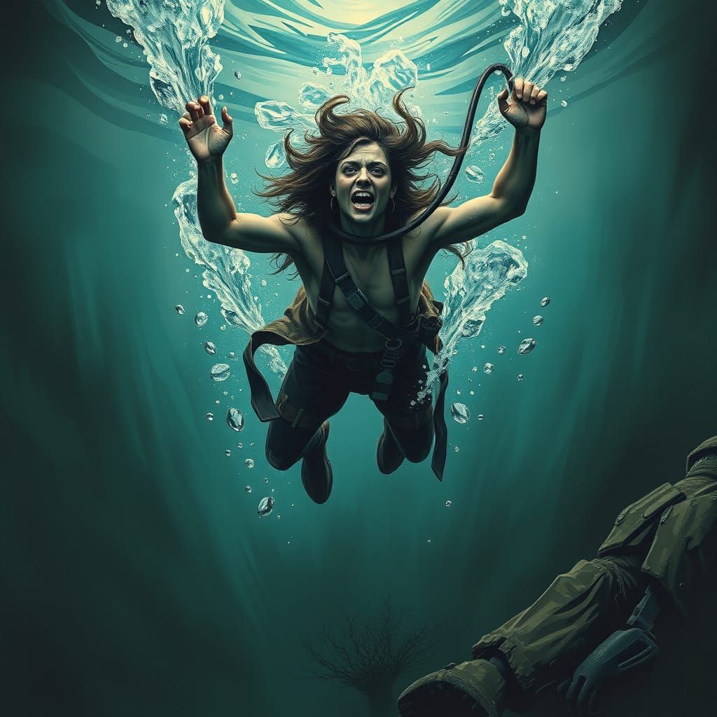 AI Generated Image of a Dive into Despair