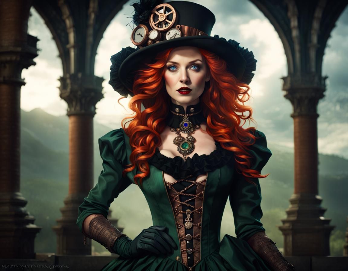 Steampunk Beauty with Sapphire Accents