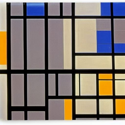 Melbourne, Australia in Mondrian Style