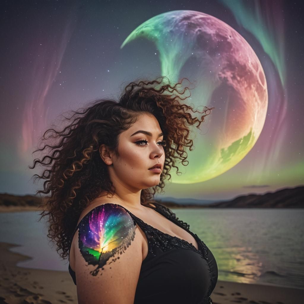 Aurora Borealis Double Exposure Portrait