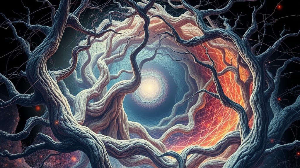 Surreal Cosmic Landscape in Digital Art