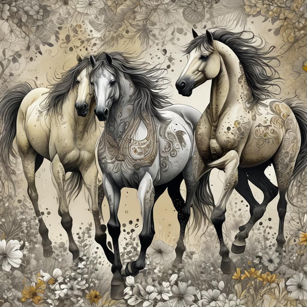 Maori Patterned Horses