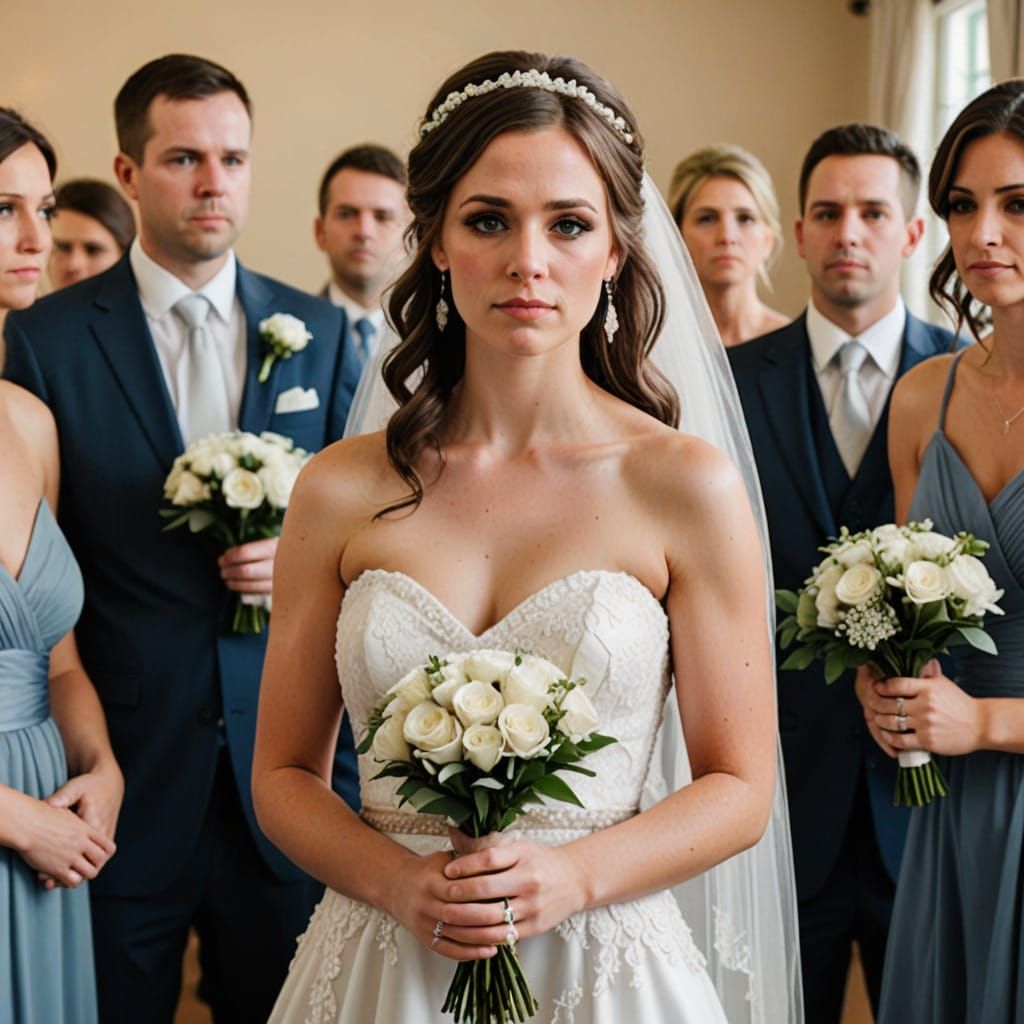 Bridesmaid Showing Empathy at an Abandoned Wedding