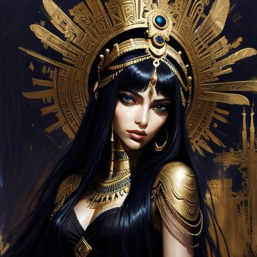 Cleopatra Portrait in Style of Henry Asencio