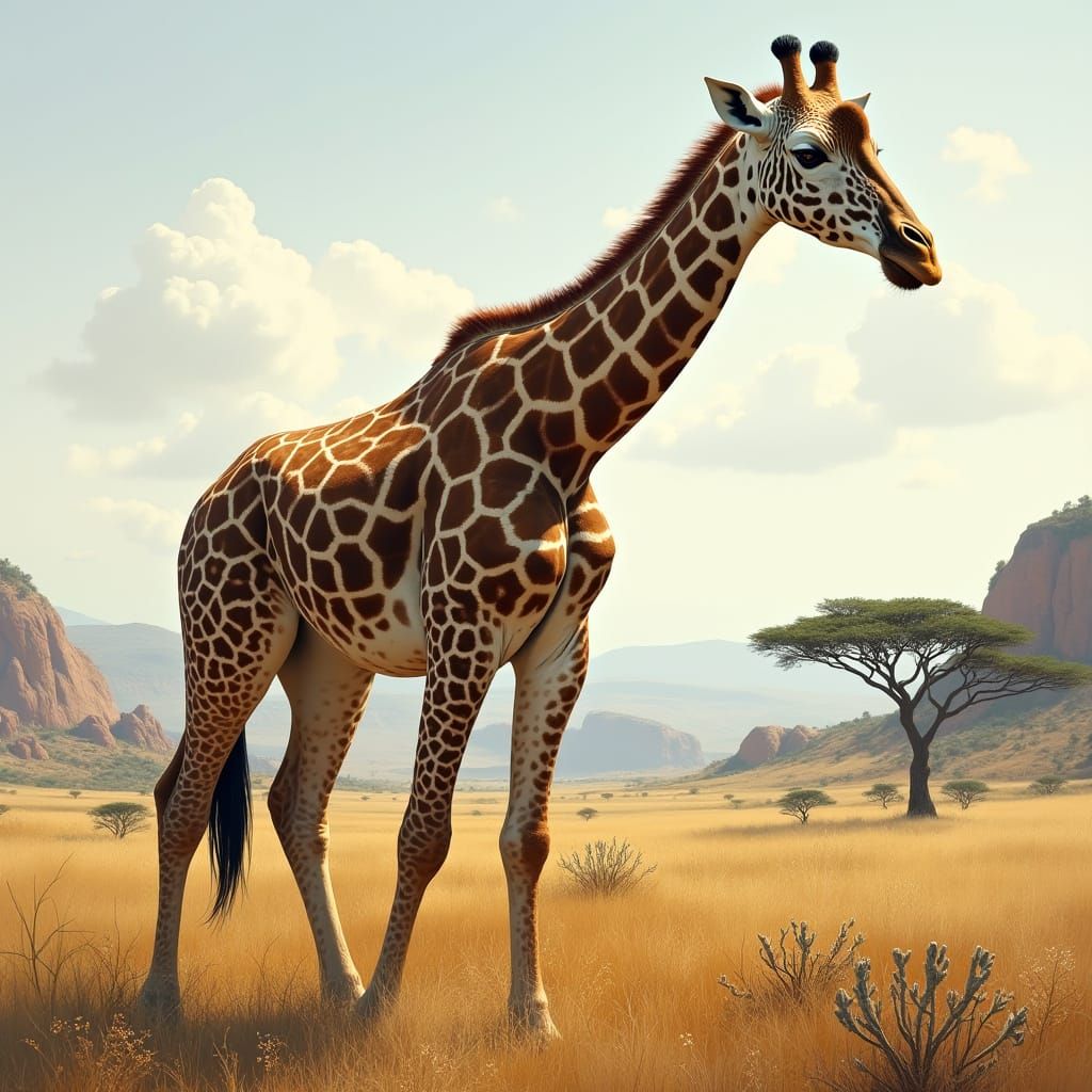 Hybrid cross of a Giraffe & a Zebra