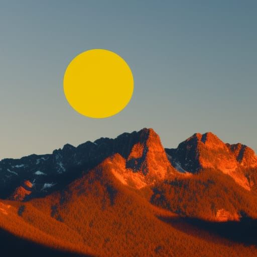 eerily flat sunrise