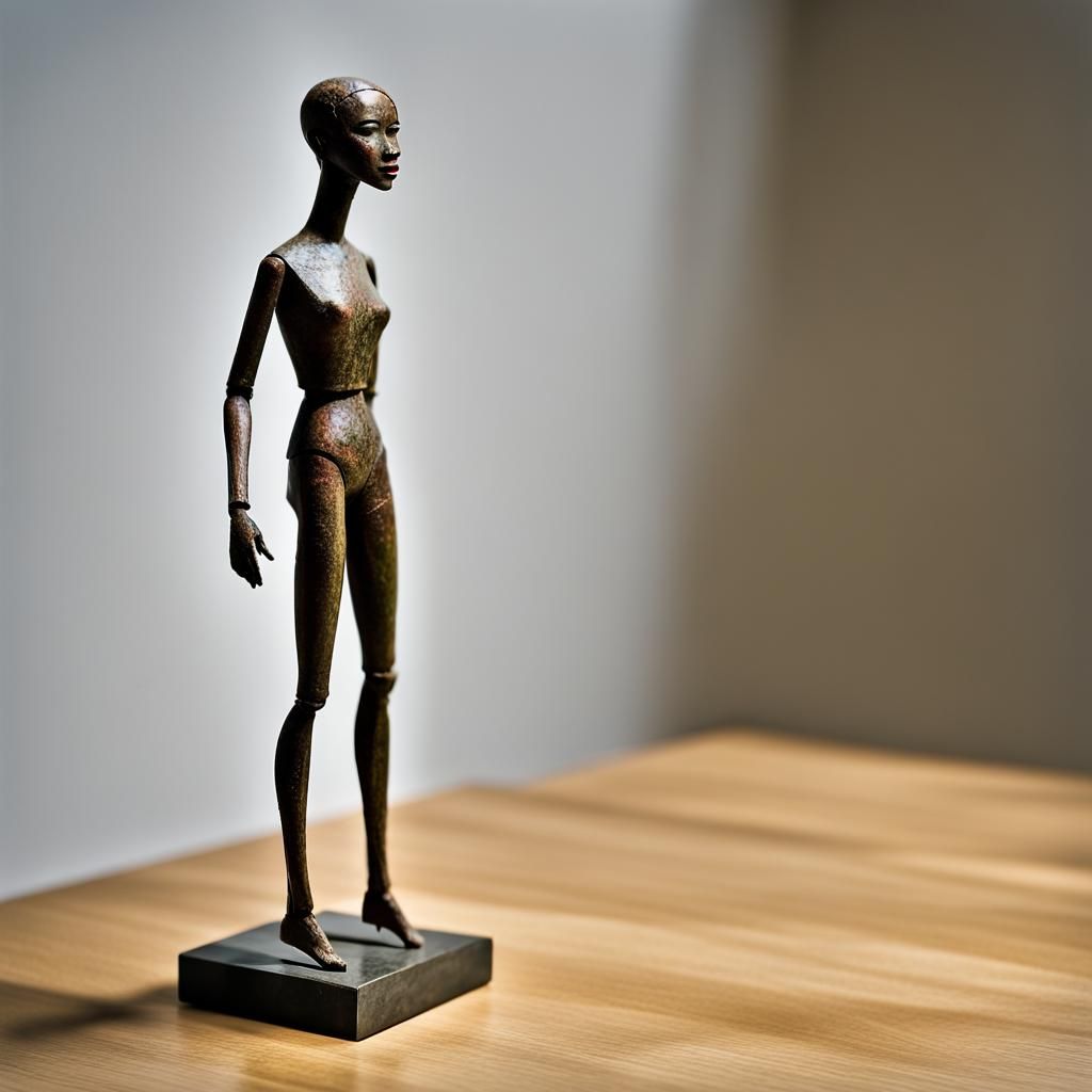 Bronze Barbie Sculpture in Giacometti Style