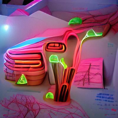 Futuristic Neon Apartment Interior Design