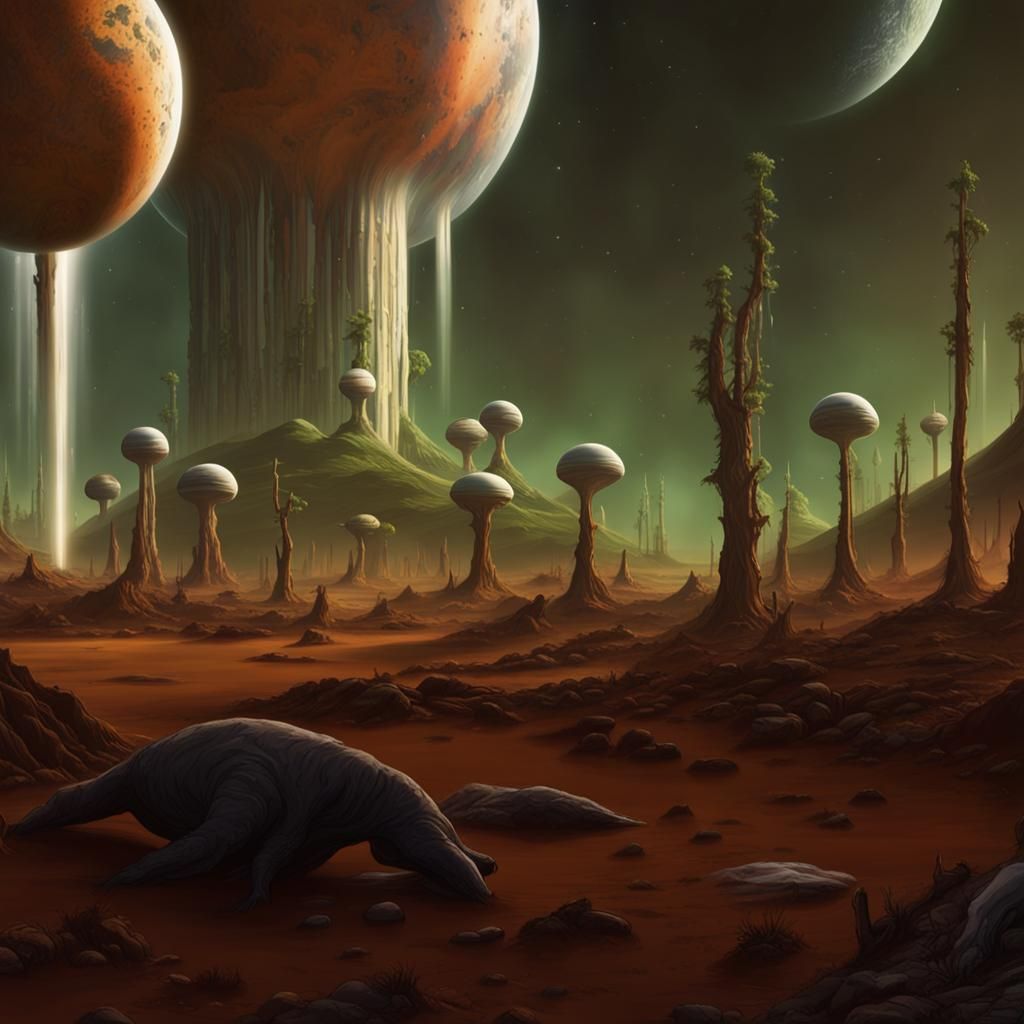 Exoplanetary Life: A Thriving Alien Ecosystem