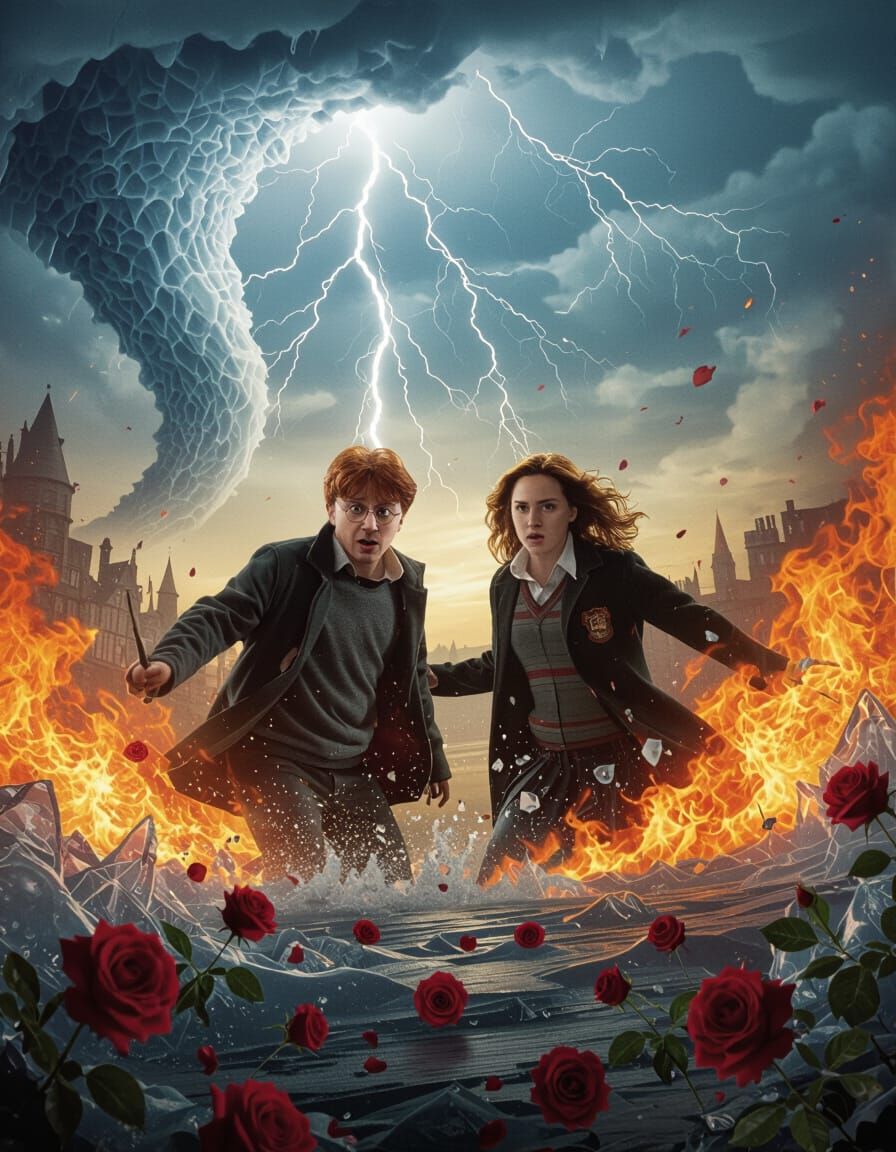 Ron and Hermione in Chaotic Dreamscape