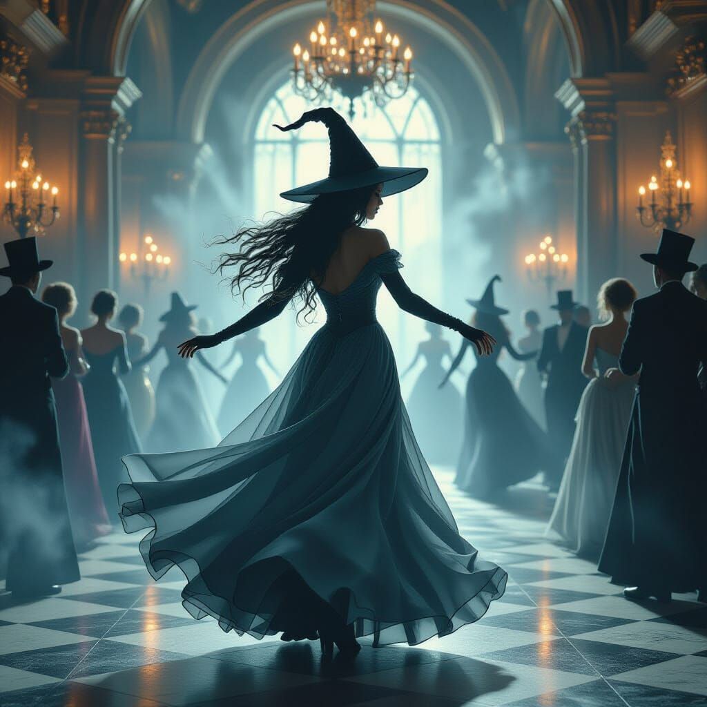 Ghostly Witch Dances at Haunted Ballroom New Year's Eve