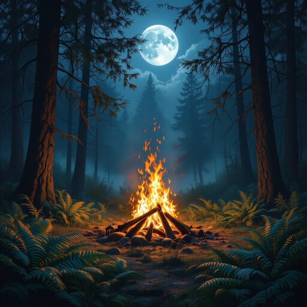 Mystical Bonfire on Ivan Kupala Night