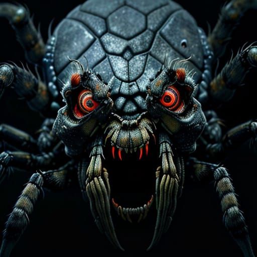 Grotesque Cordyceps Zombie Tarantula in Post-Apocalyptic Hor...