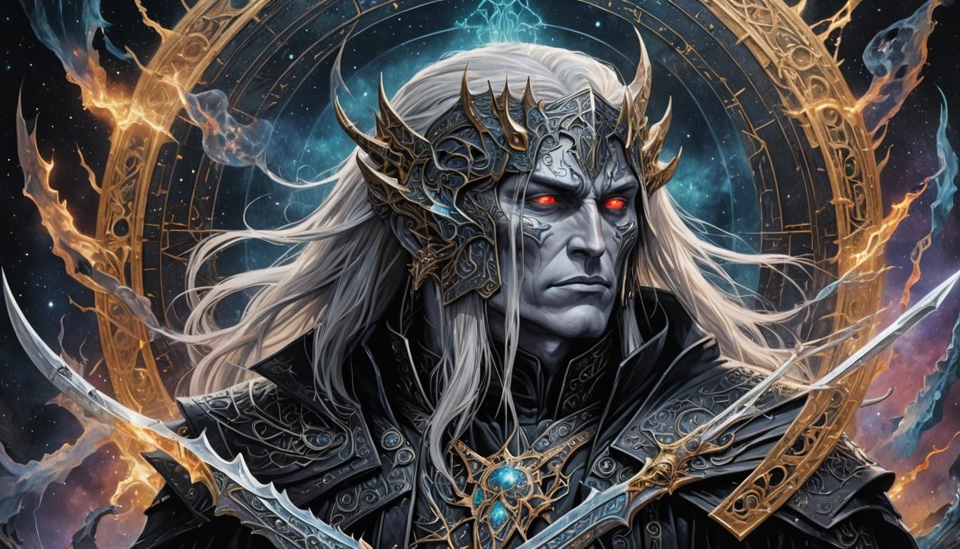 Elric of Melnibone with Stormbringer: Holographic Illustrati...