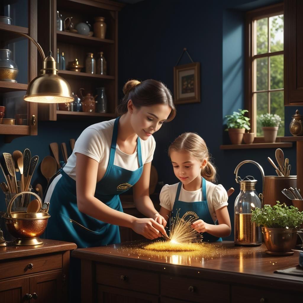 Mother and daughter bonding