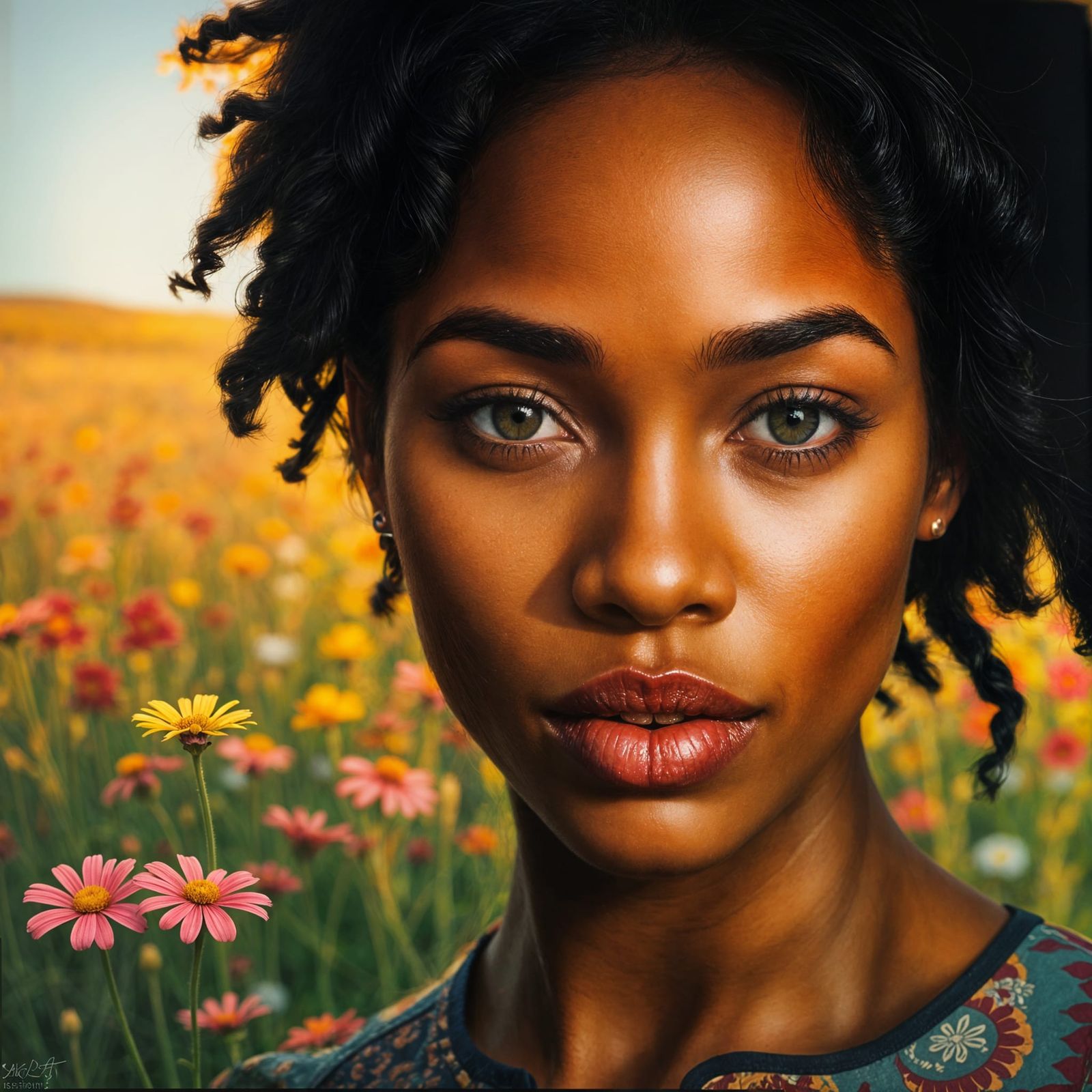 Exotic Beauty in a Field of Blooms