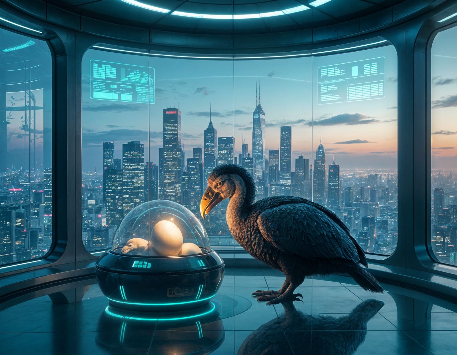 Dodo in Biodome Gazes at Future City