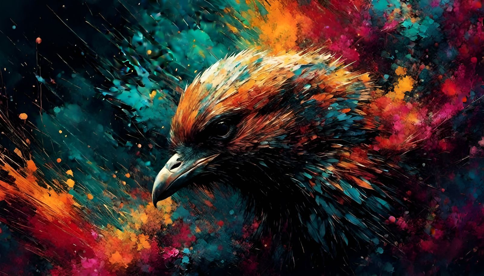 Psychedelic Landscape with Painterly Brushstrokes